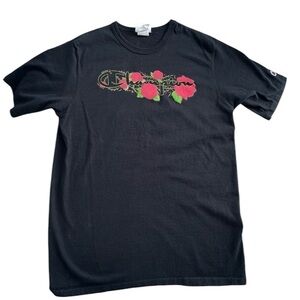 Champion Thorn Rose graphic‎ tee- Black- Large- worn maybe once